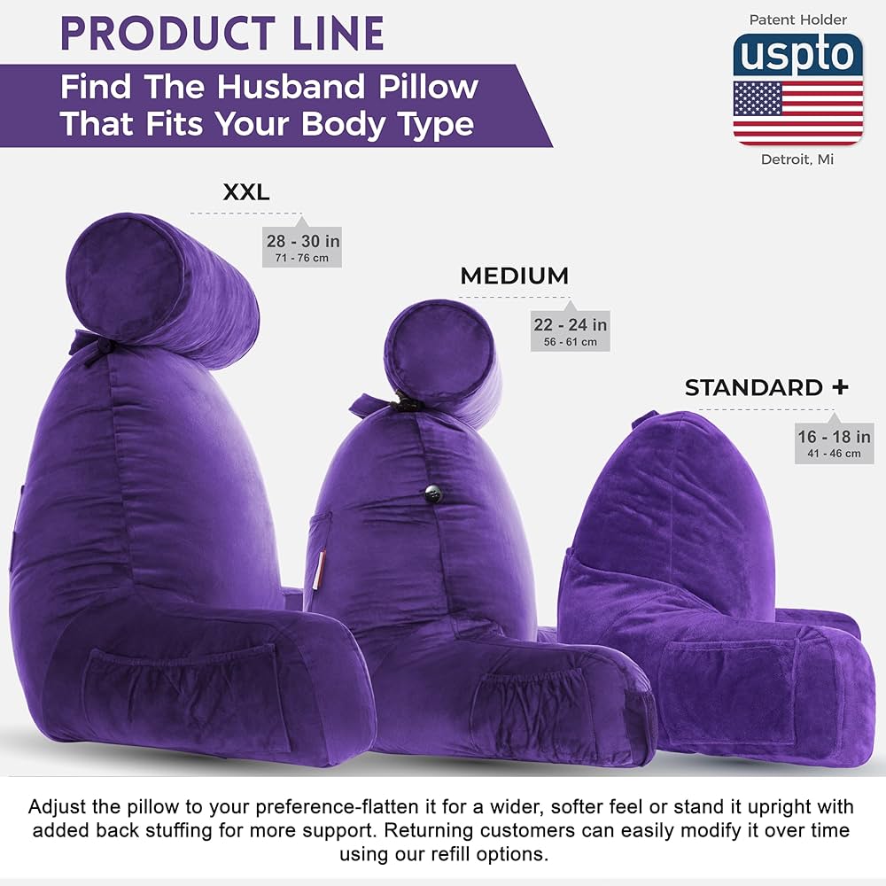 Amazon.com: Husband Pillow XXL – Reading Pillow Bed Chair